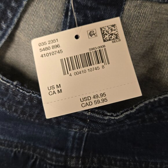 American Eagle Womens Denim Button-Up Tank Top With Crossback Straps Size M - Picture 7 of 10